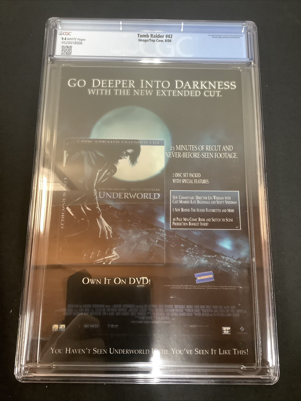 Tomb Raider #42 (2004) CGC Graded 9.4, White Pages, Adam Hughes Cover, Top Cow