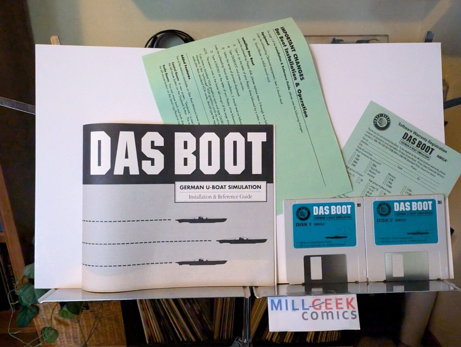 Das Boot, German U-Boat Simulation Amiga Big Box Complete JD