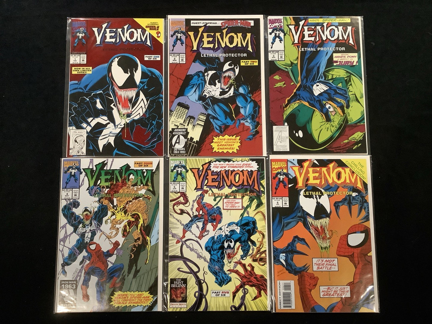 Venom: Lethal Protector #1-6 Complete Comics Series, Marvel, 1st Solo Title