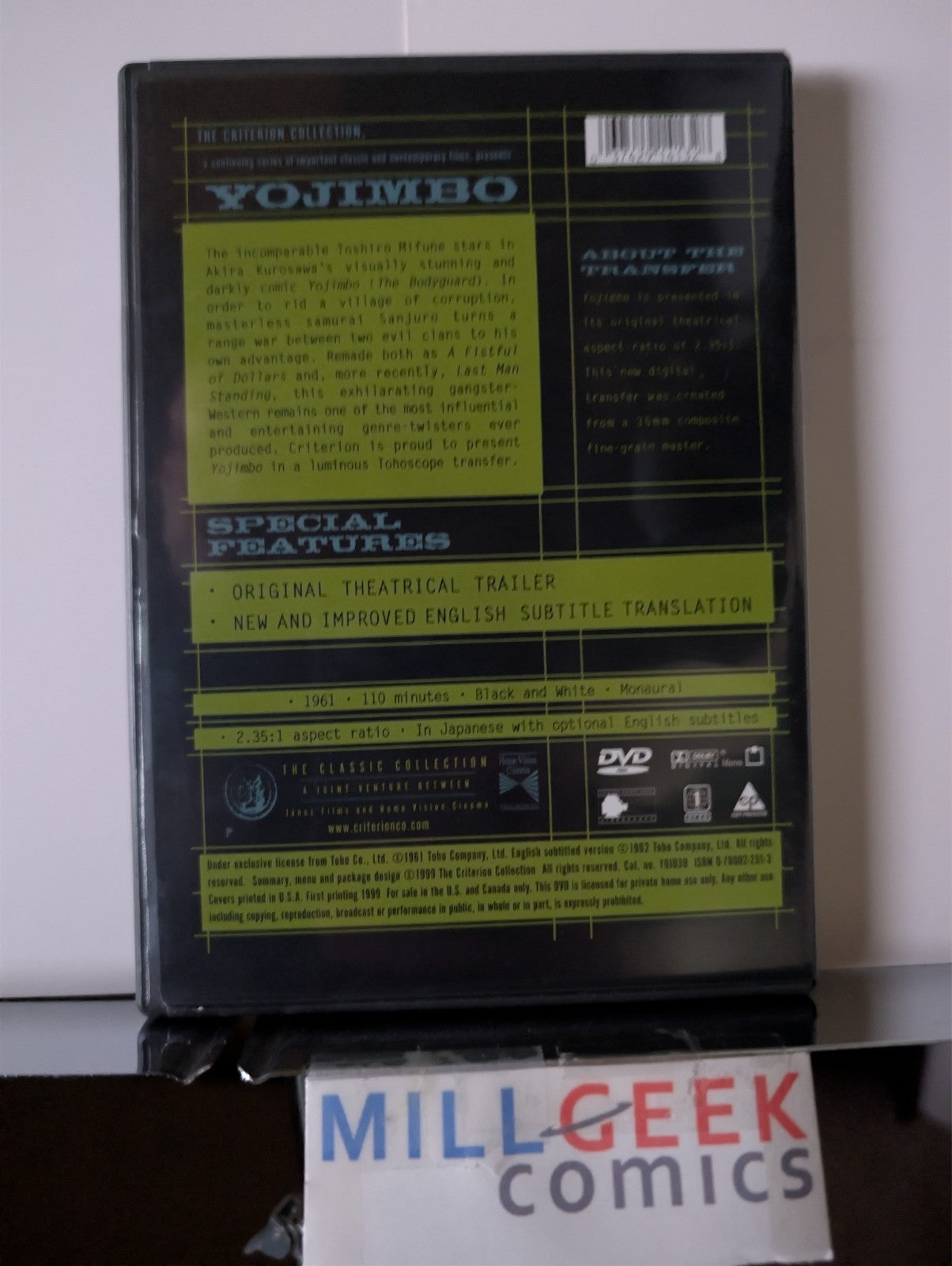Mishima / Kurosawa's Dreams / Kurosawa's Yojimbo, 3 Movie Set (DVD) Like New -JD