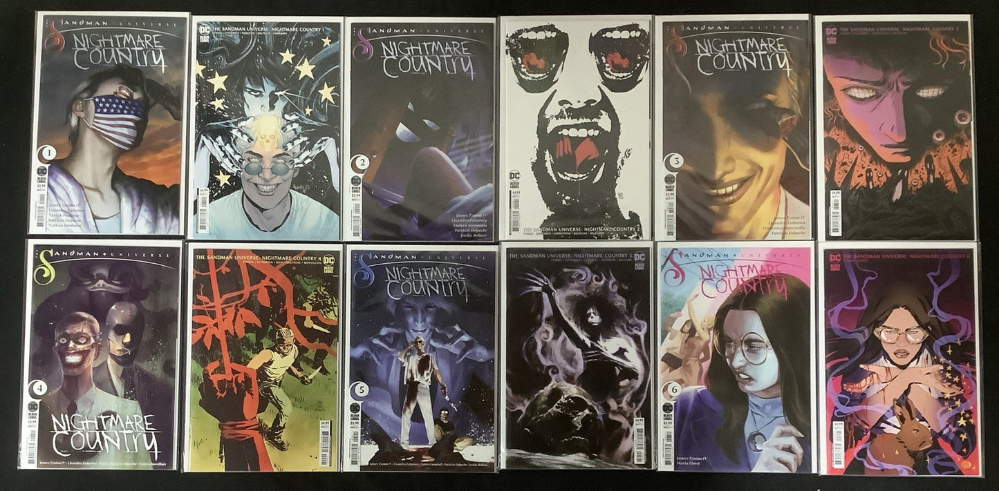 Sandman Universe Nightmare Country #1-6 (A & B Covers) Complete Series, 12 Total