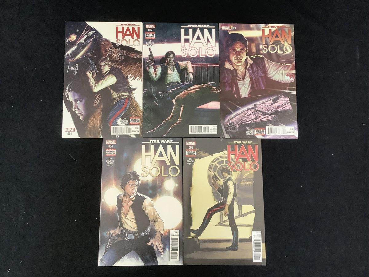 Han Solo #1-5 Complete Comic Set, Marvel Comics, Liu/Brooks/Oback, 2016