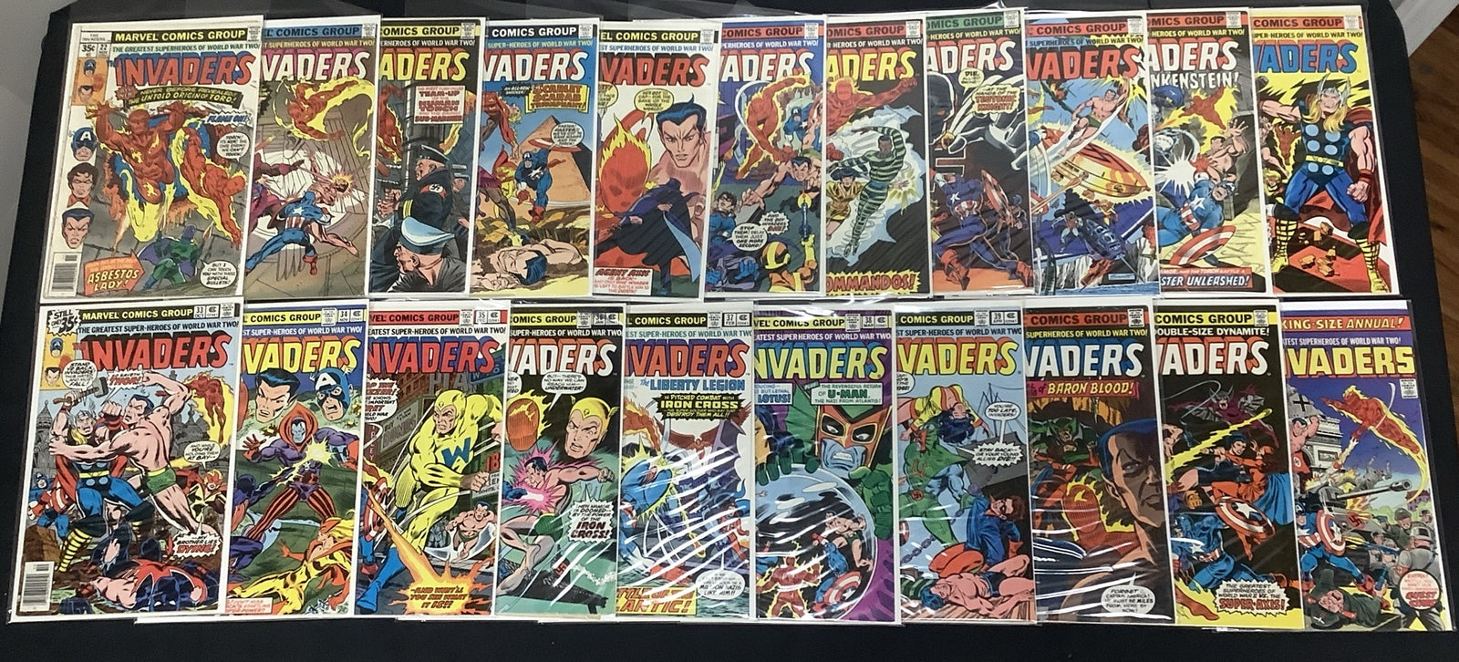 Invaders #1-41 (Missing #20) + Annual #1 Comic Lot, Marvel, 1st Team Appearance