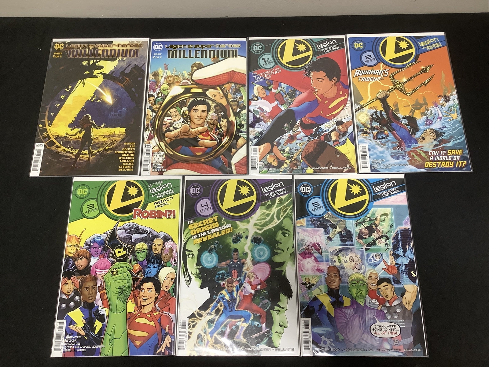 Legion Of Superheroes Comic Bundle, Millennium #1-2, Legion Of Superheroes #1-5