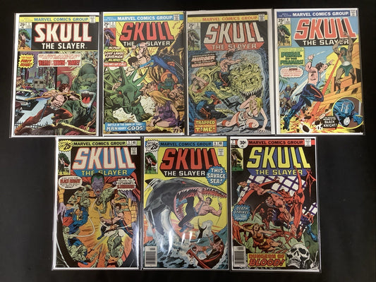Skull the Slayer #1-7 Comic Lot, Marvel, Marv Wolfman/Steve Gan, High Grade Run