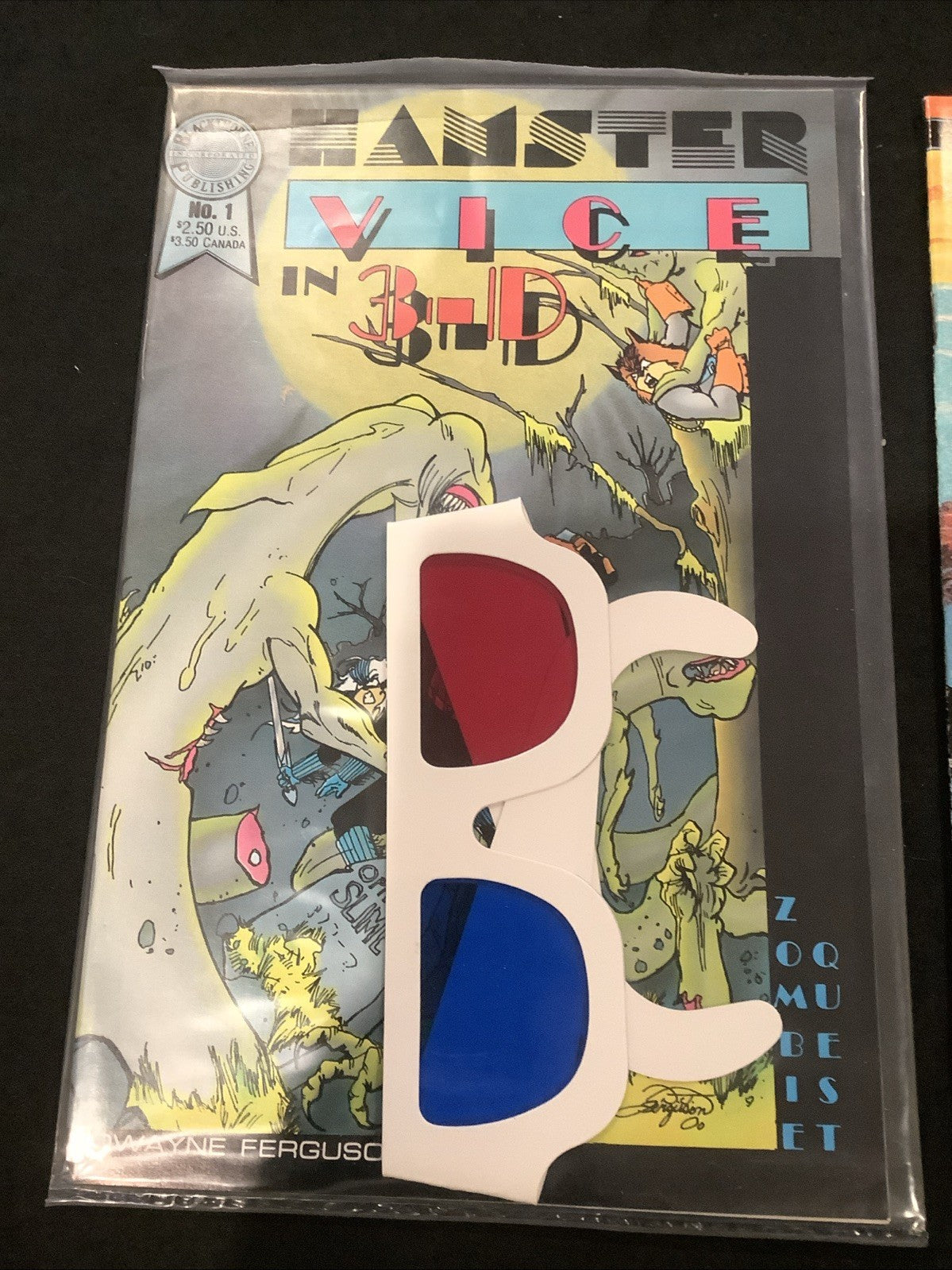 Hamster Vice #1-2 + 3-D Special #1 Complete Set, Eternity, Sealed W/ Glasses