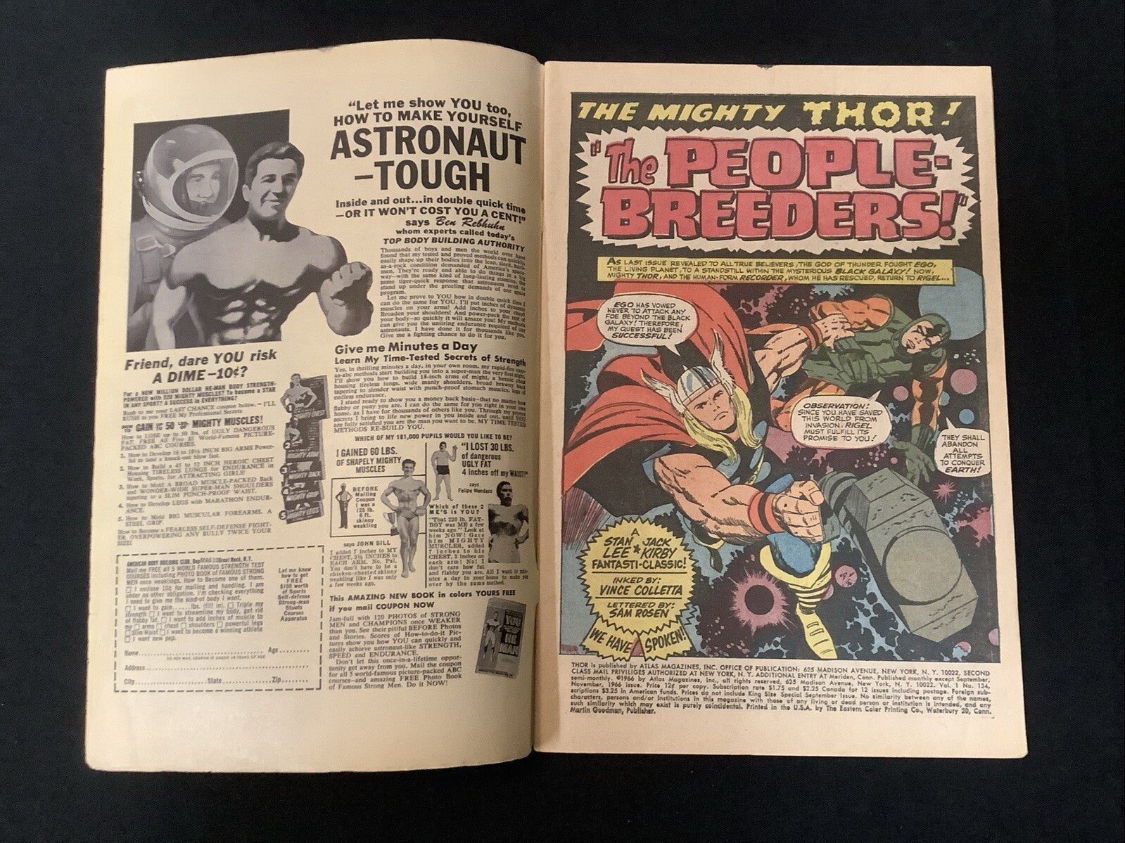 The Mighty Thor #134 (1966) VG+ (4.5) Kirby/Lee, 1st App Of High Evolutionary