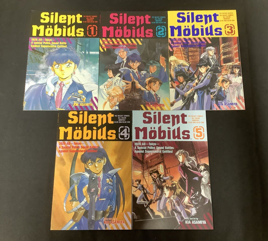 Silent Möbius #1-5 Comic Lot, Viz Select Comics, Manga, Kia Asamiya, All Color