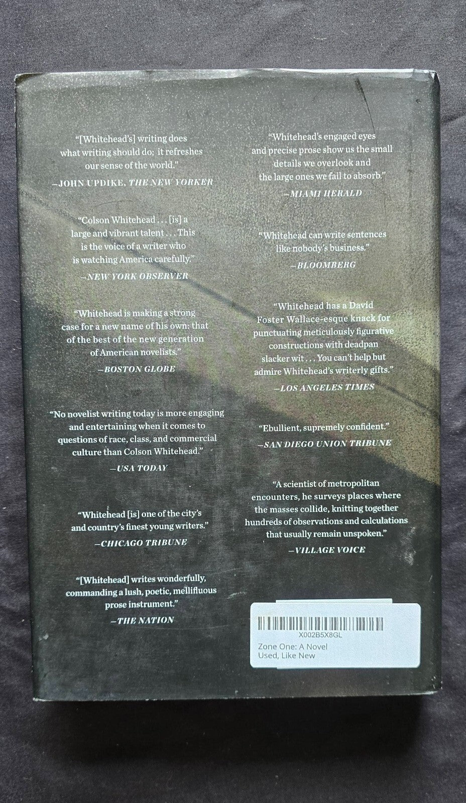 Zone One : A Novel by Colson Whitehead (2011, 1st Ed. HC) JD