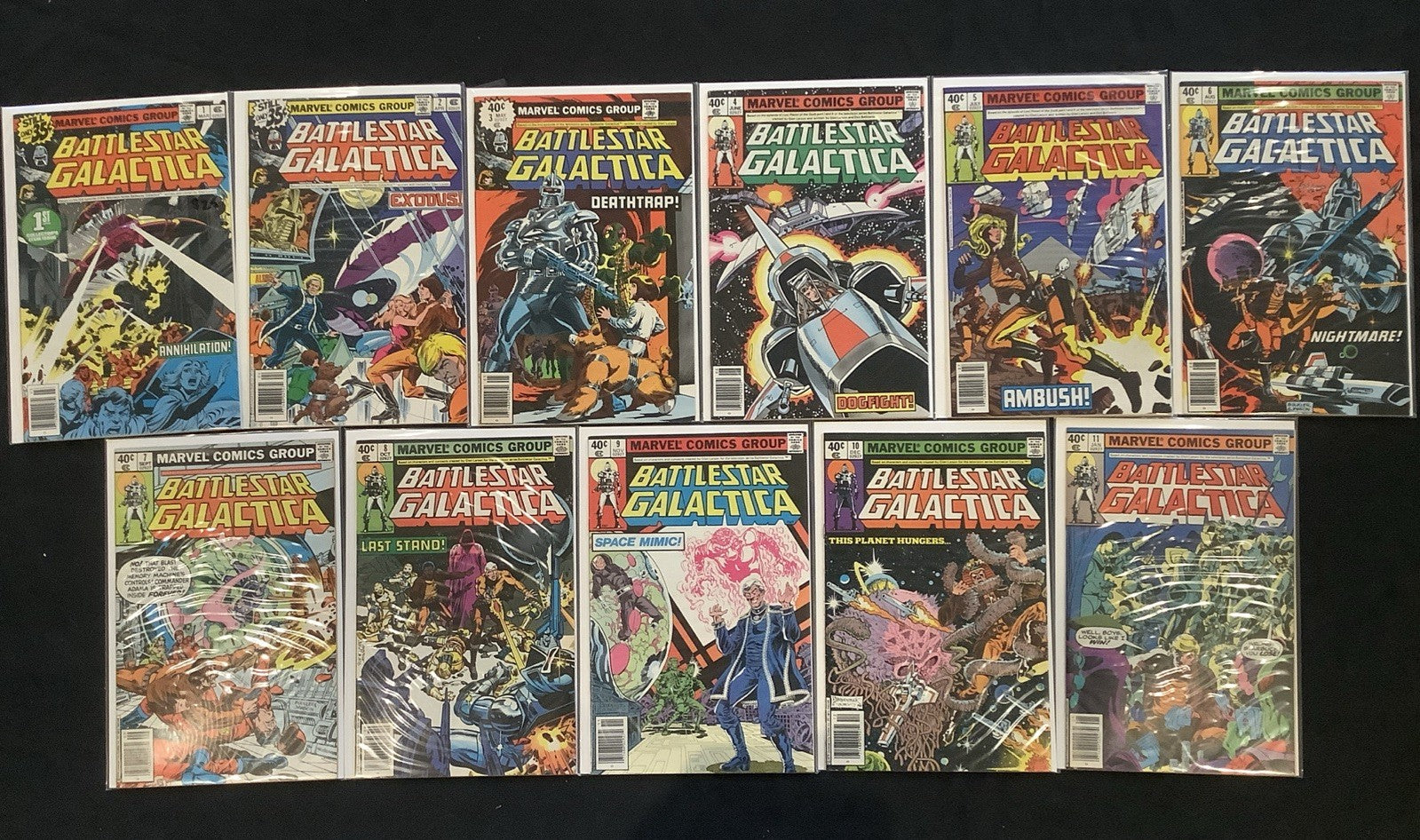Battlestar Galactica #1-11 Comic Lot, Marvel, 1st Walt Simonson Written Comic