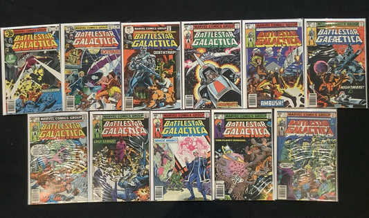 Battlestar Galactica #1-11 Comic Lot, Marvel, 1st Walt Simonson Written Comic