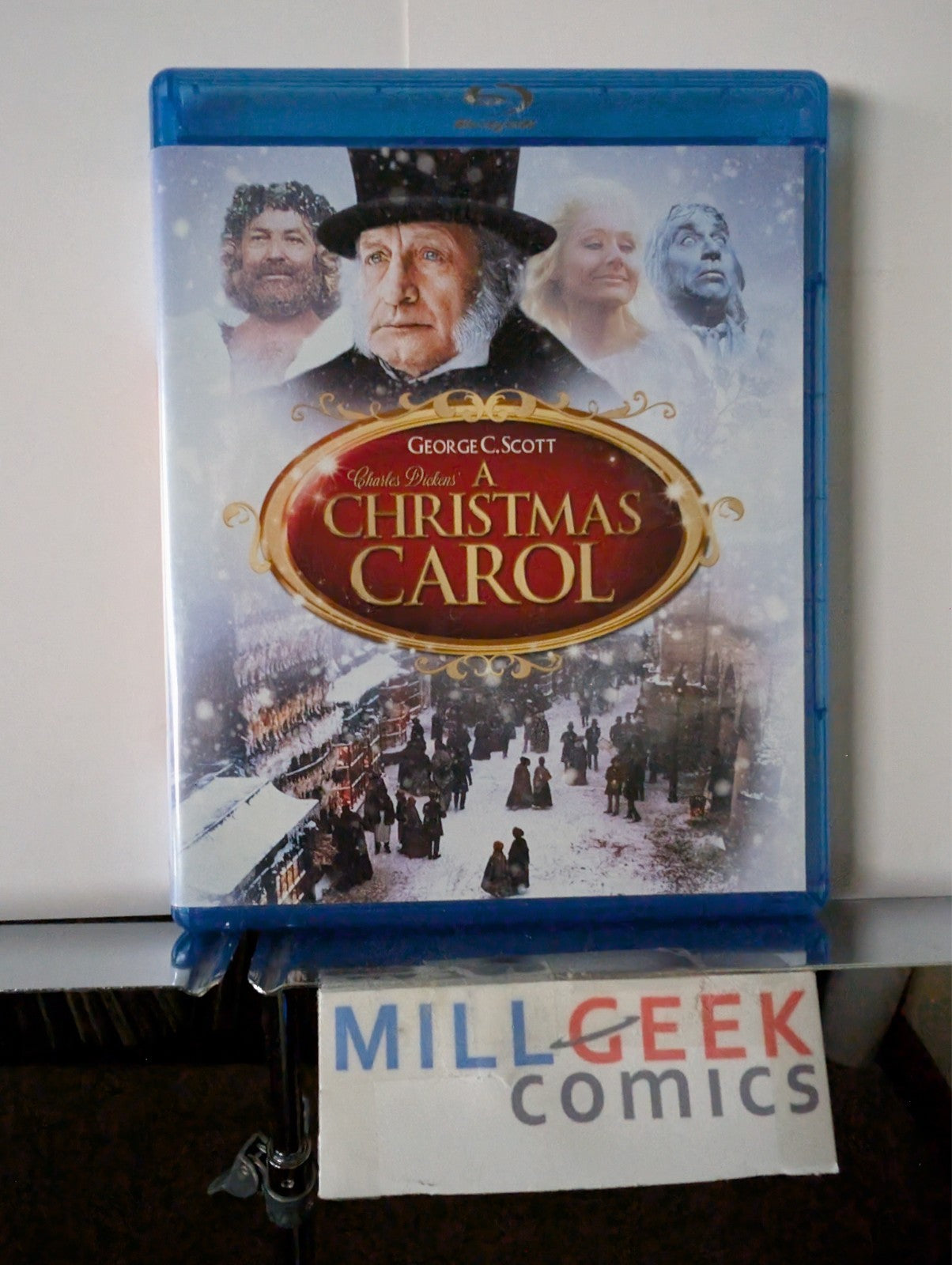 Scrooged / George C. Scott in A Christmas Carol (Blu-Ray) Like New -JD