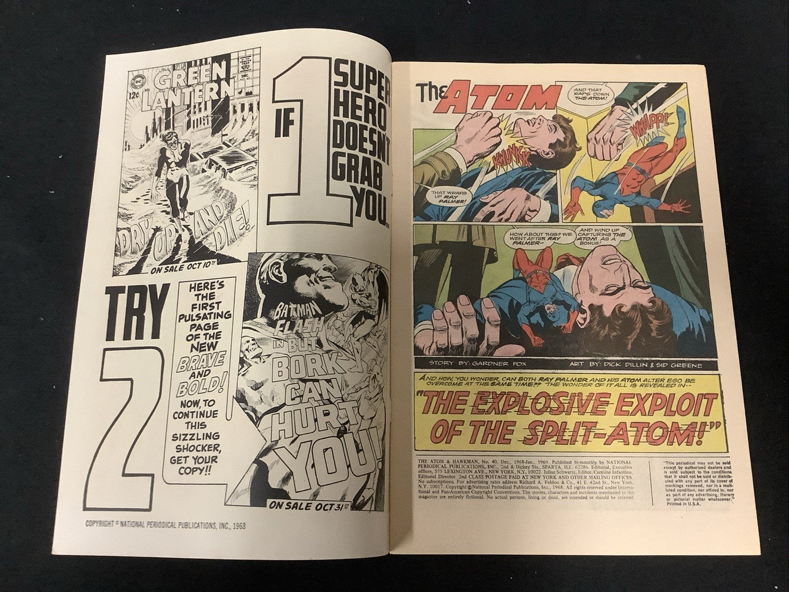 The Atom & Hawkman #40 (DC Comics January 1969) VF- (7.5) Gardner Fox/Joe Kubert