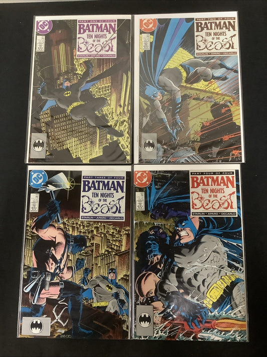 Batman #417-420 Comic Set, Ten Nights Of The Beast Complete, 1st App KGBeast