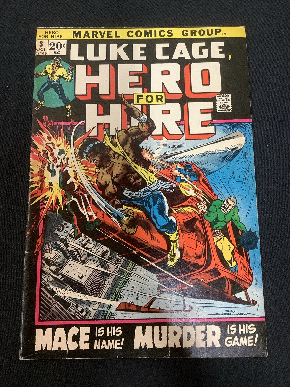 Hero For Hire #3 (Marvel Comics October 1972) F/VF (7.0) Archie Goodwin