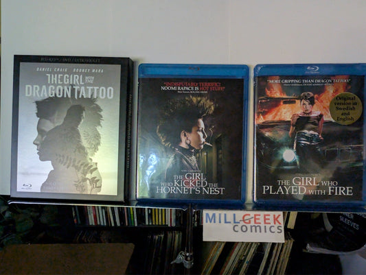 The Girl with the Dragon Tattoo, 3 Movie Collection (Blu-Ray) Like New -JD