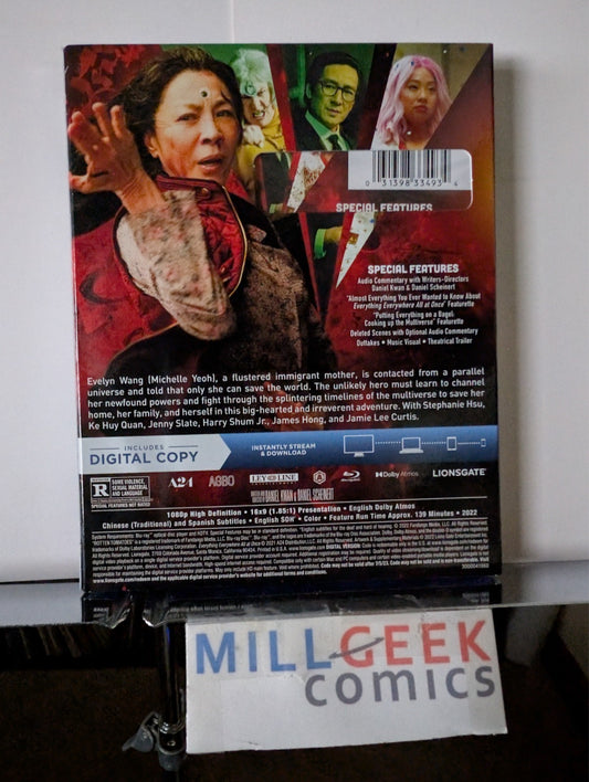 Everything Everywhere All At Once, With Slipcover (Blu-Ray) Brand New -JD