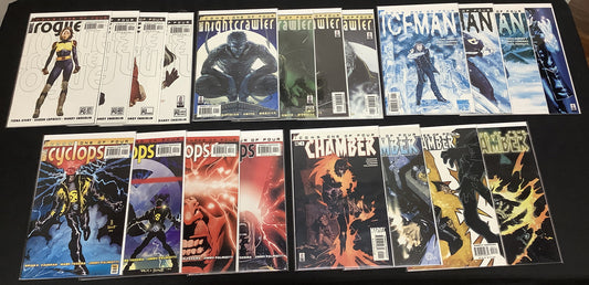Marvel Icons Comic Bundle: Rogue, Nightcrawler, Iceman, Cyclops, Chamber, 5 Sets