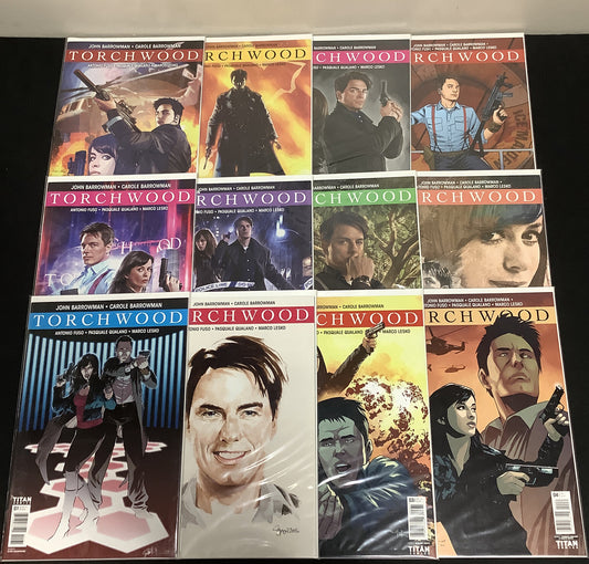 TorchWood #1-4 A,B, and C Variant Covers, Titan Comics, 12 Comic Books Total!