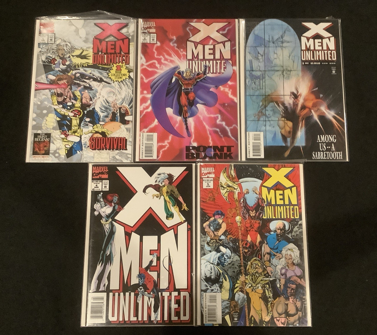 X-Men Unlimited #1-5 Comic Lot, Marvel Comics, Joe Madureire, Newsstand #4