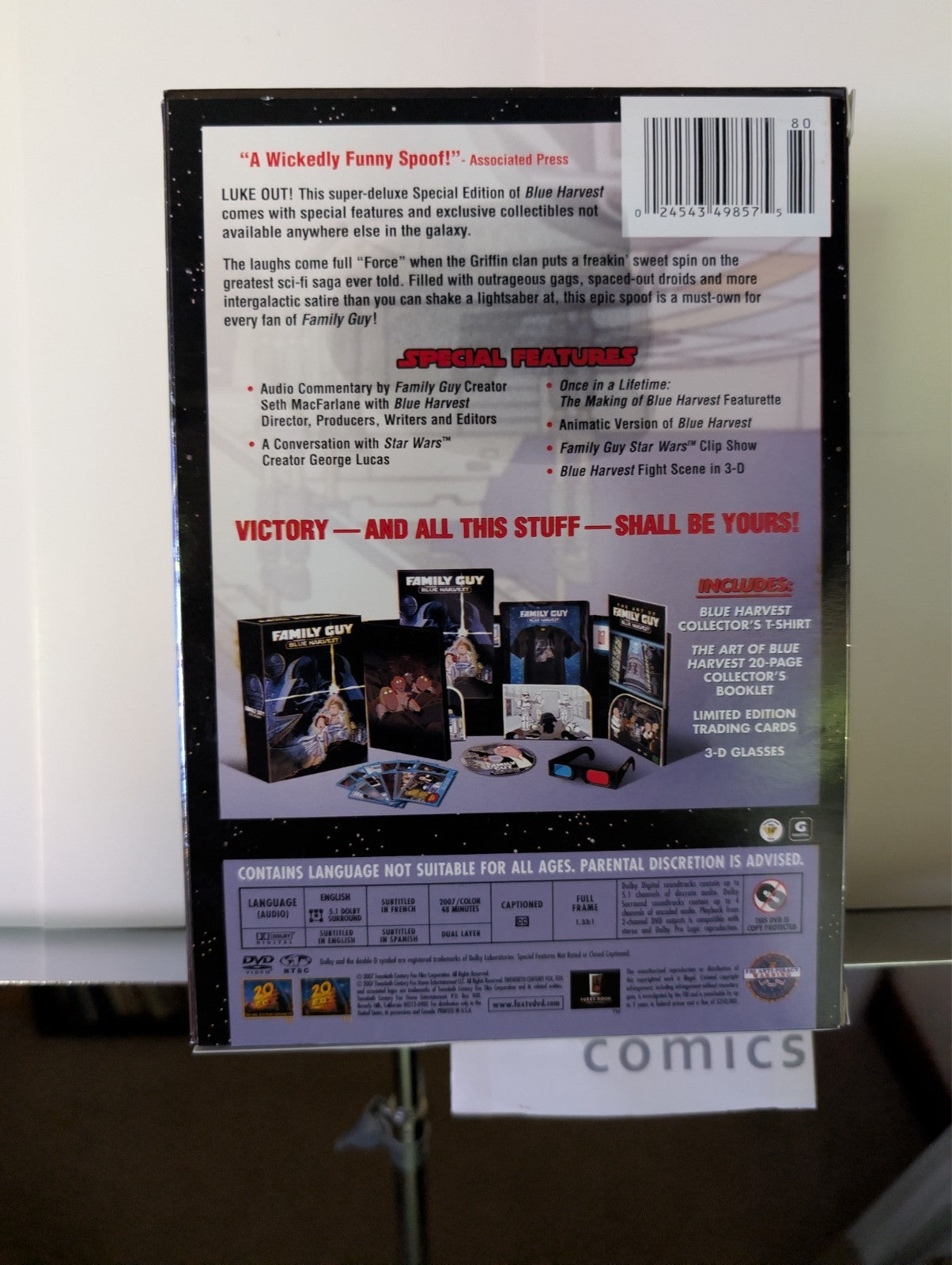 Family Guy: Blue Harvest, with 3D Glasses and Shirt (DVD) Like New-JD