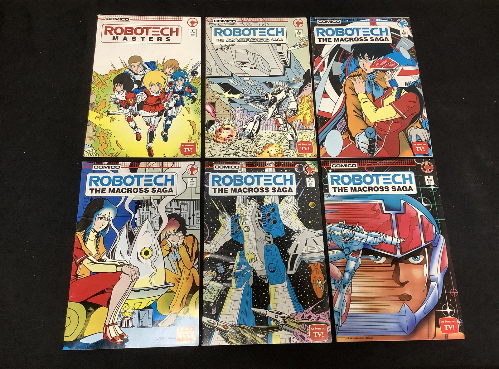 Robotech Comic Bundle: Masters #1, Macross Saga #2-6, Comico 1985