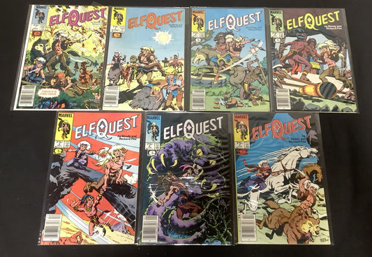 Elf Quest #1-7 Comic Lot, Epic/Marvel Comics, Richard/Wendy Pini, Newsstands