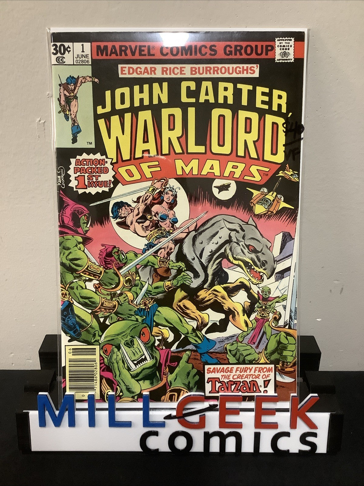John Carter Warlord of Mars #1 (Marvel Comics June 1977) VF (8.0) Marv Wolfman