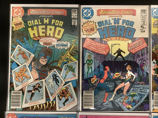 Adventure Comics #483-490 Comic Lot, DC Comics, Dial H For Hero, F/VF Or Better