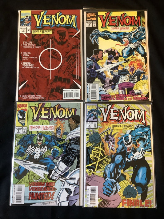 Venom Nights of Vengeance #1-4 Complete Comic Set, Marvel, Ron Lim/Howard Mackie