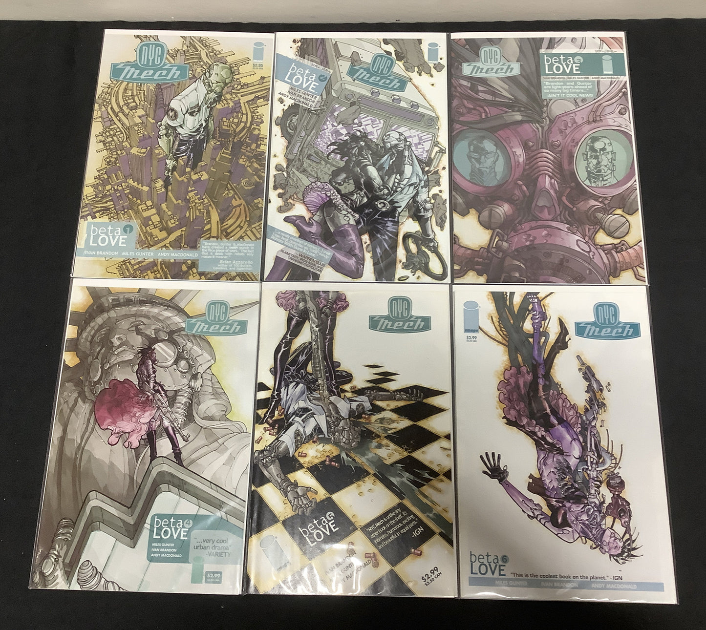 NYC Mech Beta Love 1-6 Complete Comic Series, Image, Ivan Brandon Andy MacDonald