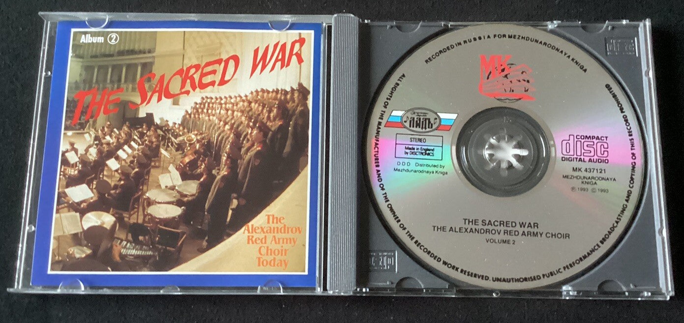 THE ALEXANDROV RED ARMY CHOIR-The Sacred War (CD, Made In England, Like New)-JD
