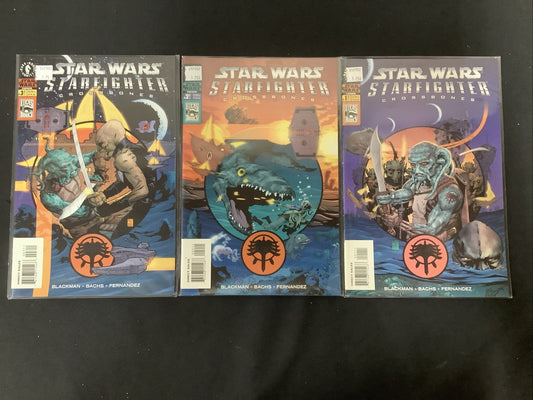 Star Wars Starfighter #1-3 Comic Lot, Dark Horse, Haden Blackman, 2002
