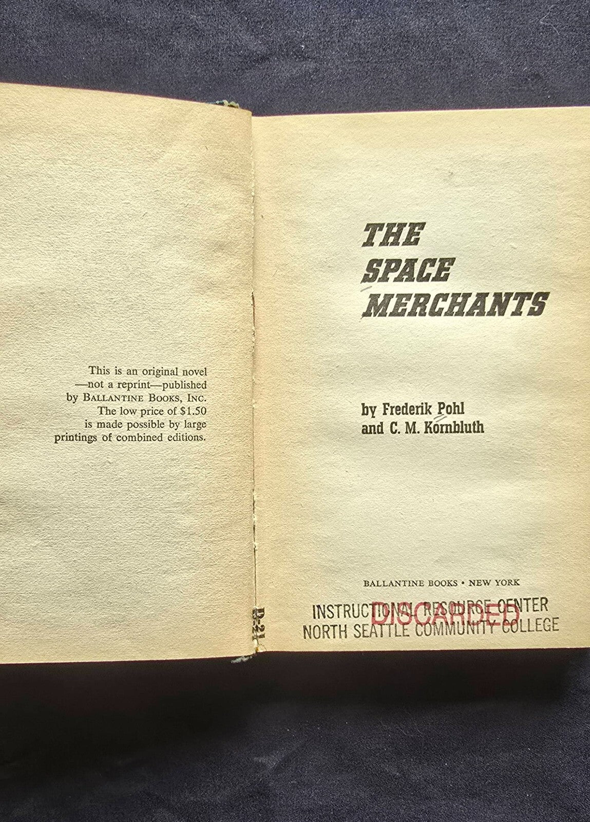 The Space Merchants by Frederik Pohl - Former Library book - JD