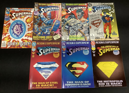 Reign Of The Supermen Lot, Main Covers + Die-cut Collectors Variants, See Photo