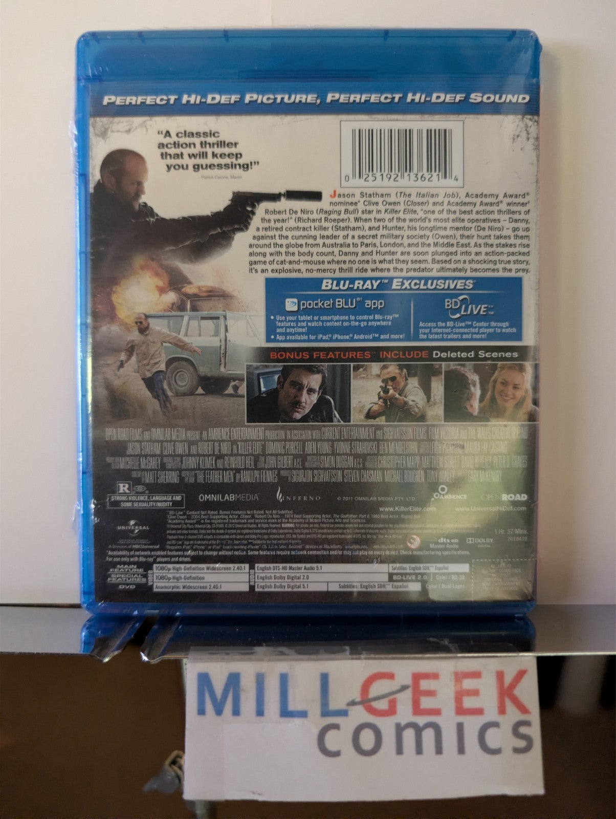Killer Elite, Jason Statham and Robert De Niro (Blu-ray) Brand New Sealed -JD