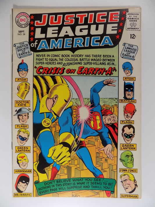 Justice League of America #38 DC Comic September 1965 Very Fine