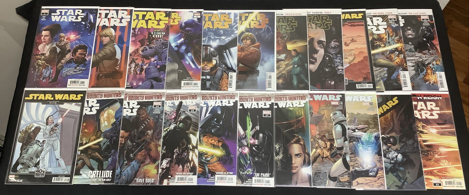 Star Wars #1-22 Comic Lot, Marvel, Luke New Lightsaber, 1st Starlight Squadron