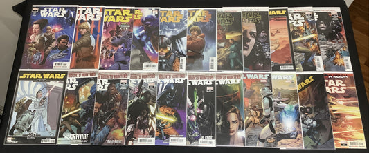 Star Wars #1-22 Comic Lot, Marvel, Luke New Lightsaber, 1st Starlight Squadron
