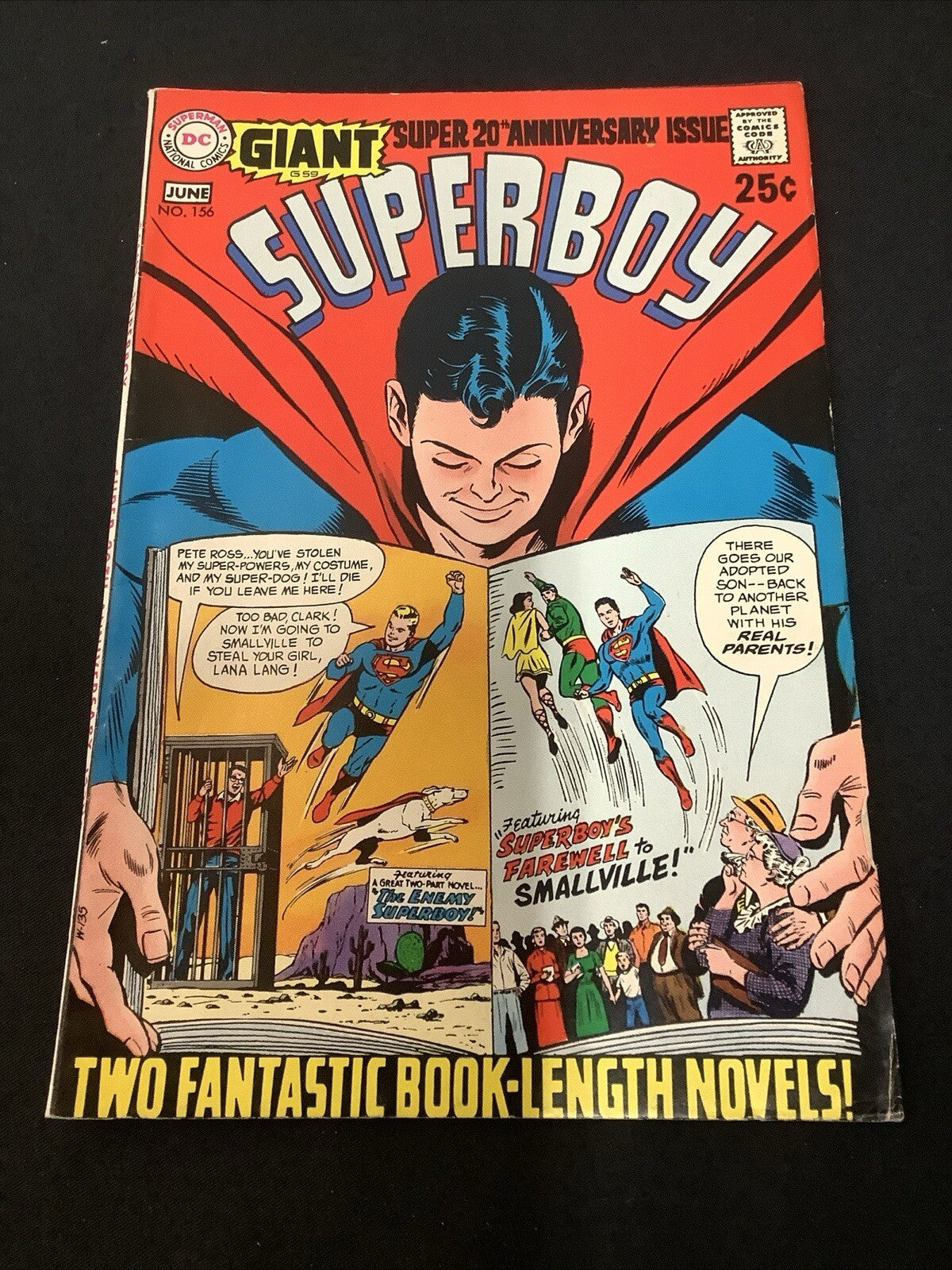 Superboy #156 (DC Comics June 1969) F/VF (7.0) Cream Pages, 20th Anniversary