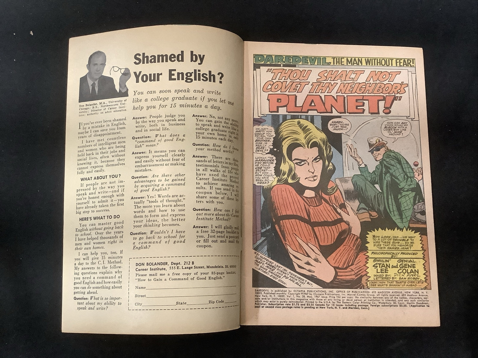 Daredevil #28 (1967) F/VF (7.0) Off White, Stan Lee/Gene Colan, Dick Ayers