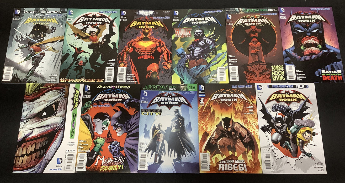 Batman And Robin #9-17 + #0 + annual #1 Comic Lot, DC New 52, Peter J. Tomasi