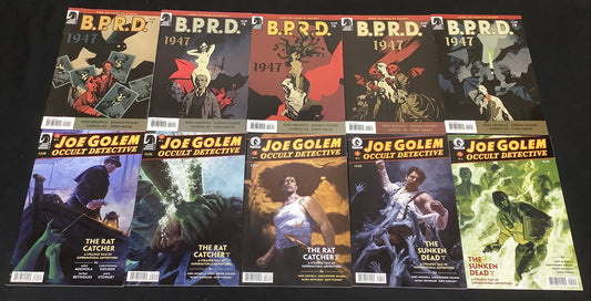 Mike Mignola Comic Bundle: B.P.R.D 1947 #1-5, Joe Golem Occult Detective #1-5