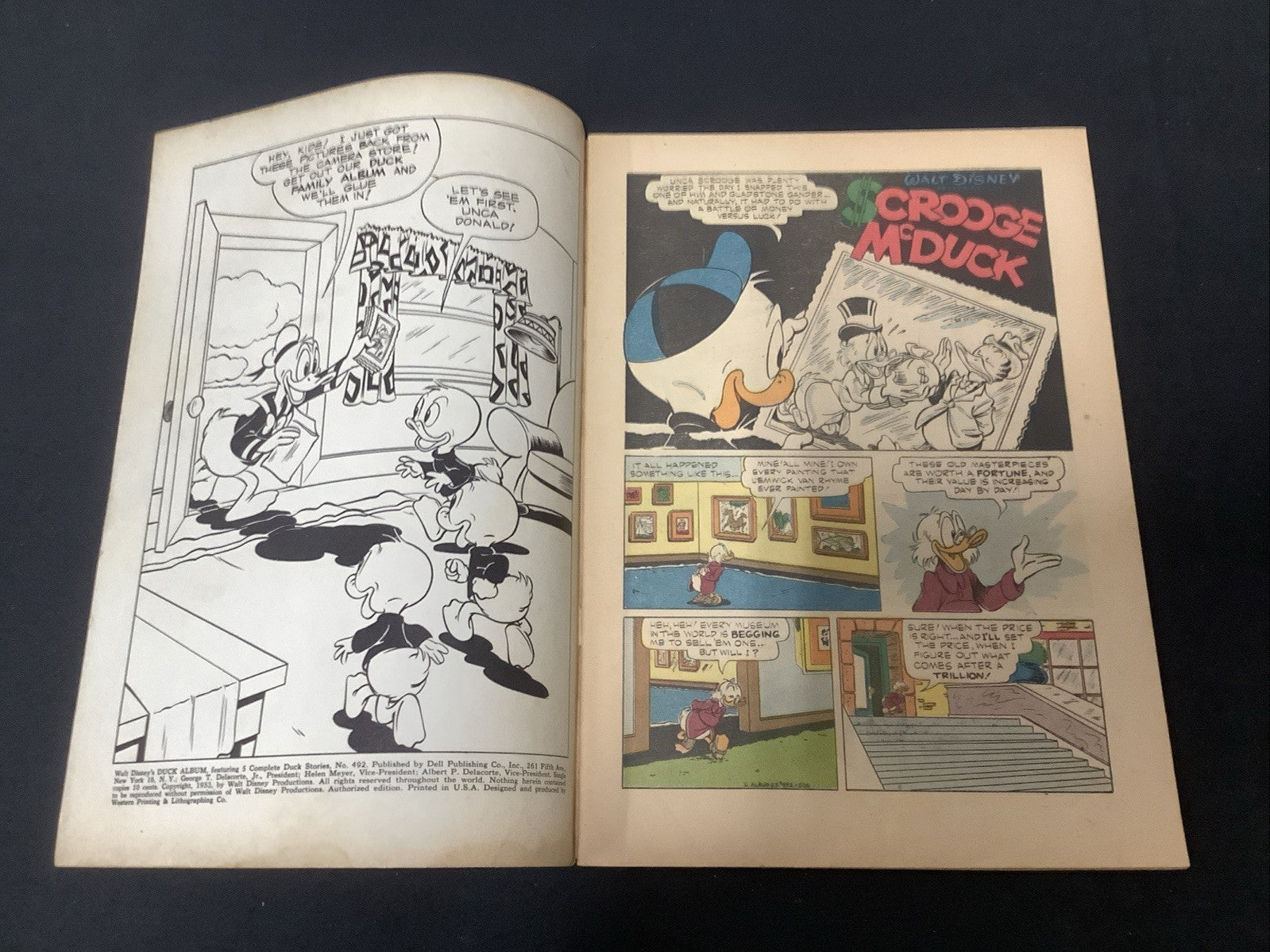 Four Color #492 (Dell Comics August 1953) F- (5.5) Donald Duck Album, Disney