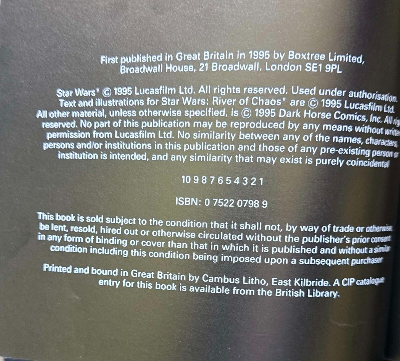 Star Wars: River Of Chaos By Louise Simonson - Boxtree UK print! (1st Ed 1995)