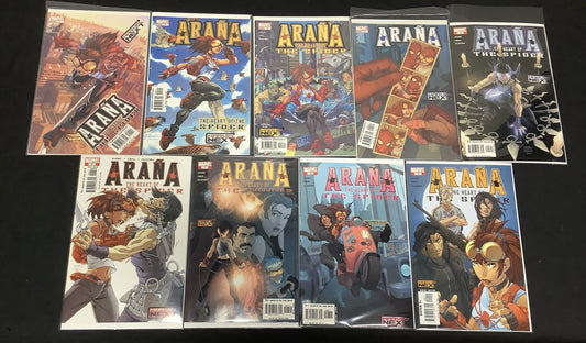 Arana The Heart of the Spider #1-9 Comic Lot, Marvel, Fiona Avery/Roger Cruz