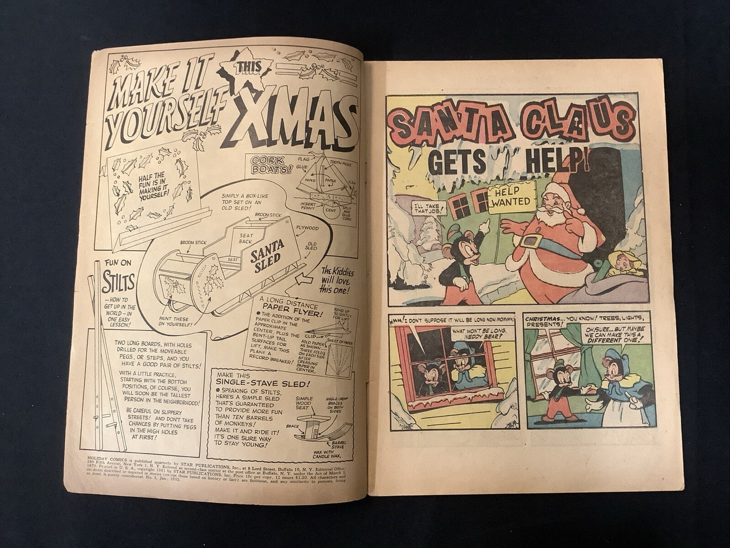 HOLIDAY COMICS #5 (January 1951) L.B. Cole Christmas Classic - 5.5 (Fine Minus)