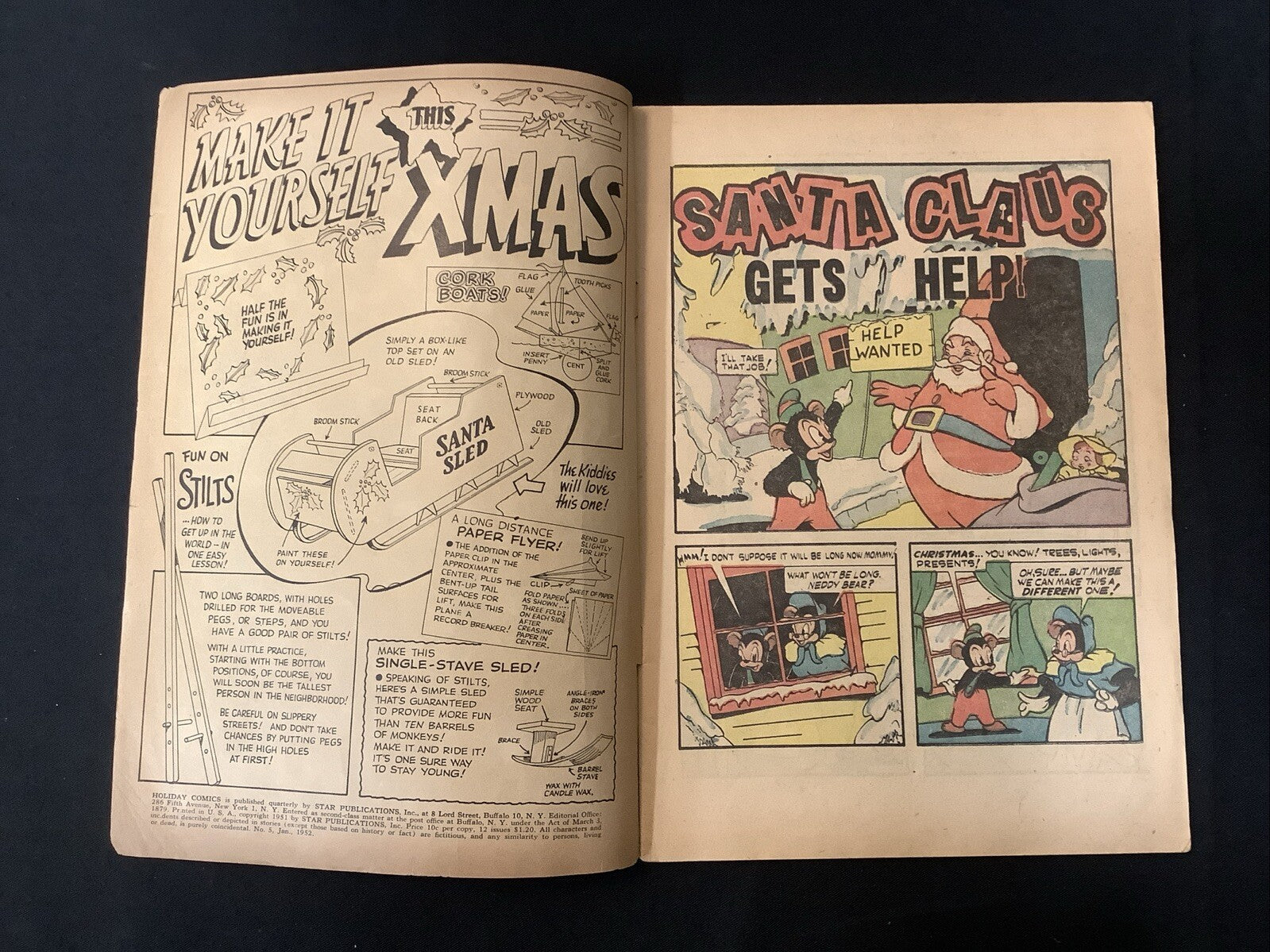 HOLIDAY COMICS #5 (January 1951) L.B. Cole Christmas Classic - 5.5 (Fine Minus)