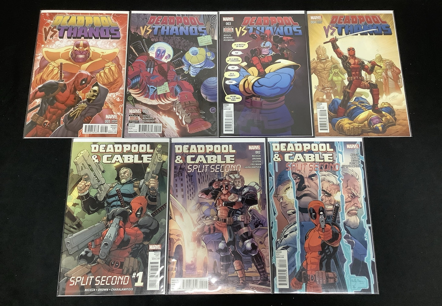Deadpool Comic Bundle: Vs. Thanos #1-4, Cable: Split Second #1-3, Marvel Comics
