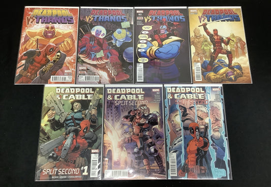 Deadpool Comic Bundle: Vs. Thanos #1-4, Cable: Split Second #1-3, Marvel Comics